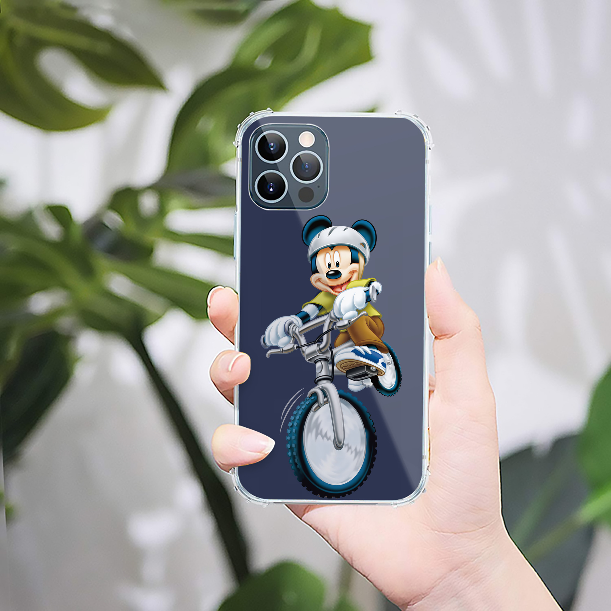（画像用） ミッキーマウス Mickey Mouse 【iPhone 12シリーズ対応】透明スマホケース（クリアソフトケース）